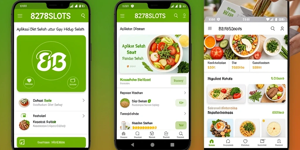 Tampilan antarmuka aplikasi 8278SLOTS yang informatif dan menarik untuk diet sehat.