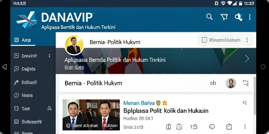 Tampilan antarmuka aplikasi DANAVIP yang informatif.