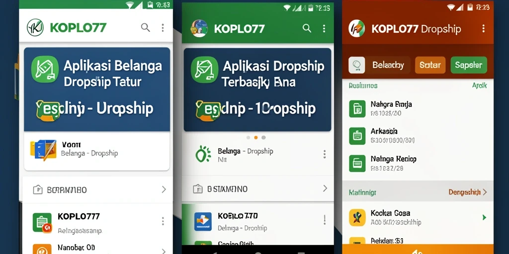 Tampilan antarmuka KOPLO77 untuk pengalaman dropship yang lebih baik.