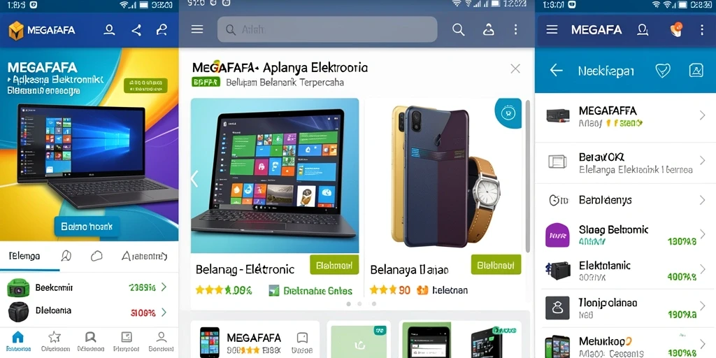 Antarmuka pengguna MEGAFAFA yang menarik dan fungsional.