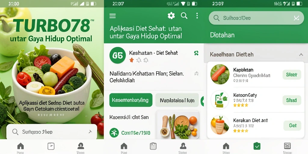 Tampilan antarmuka pengguna TURBO78 yang intuitif dan mudah diakses.